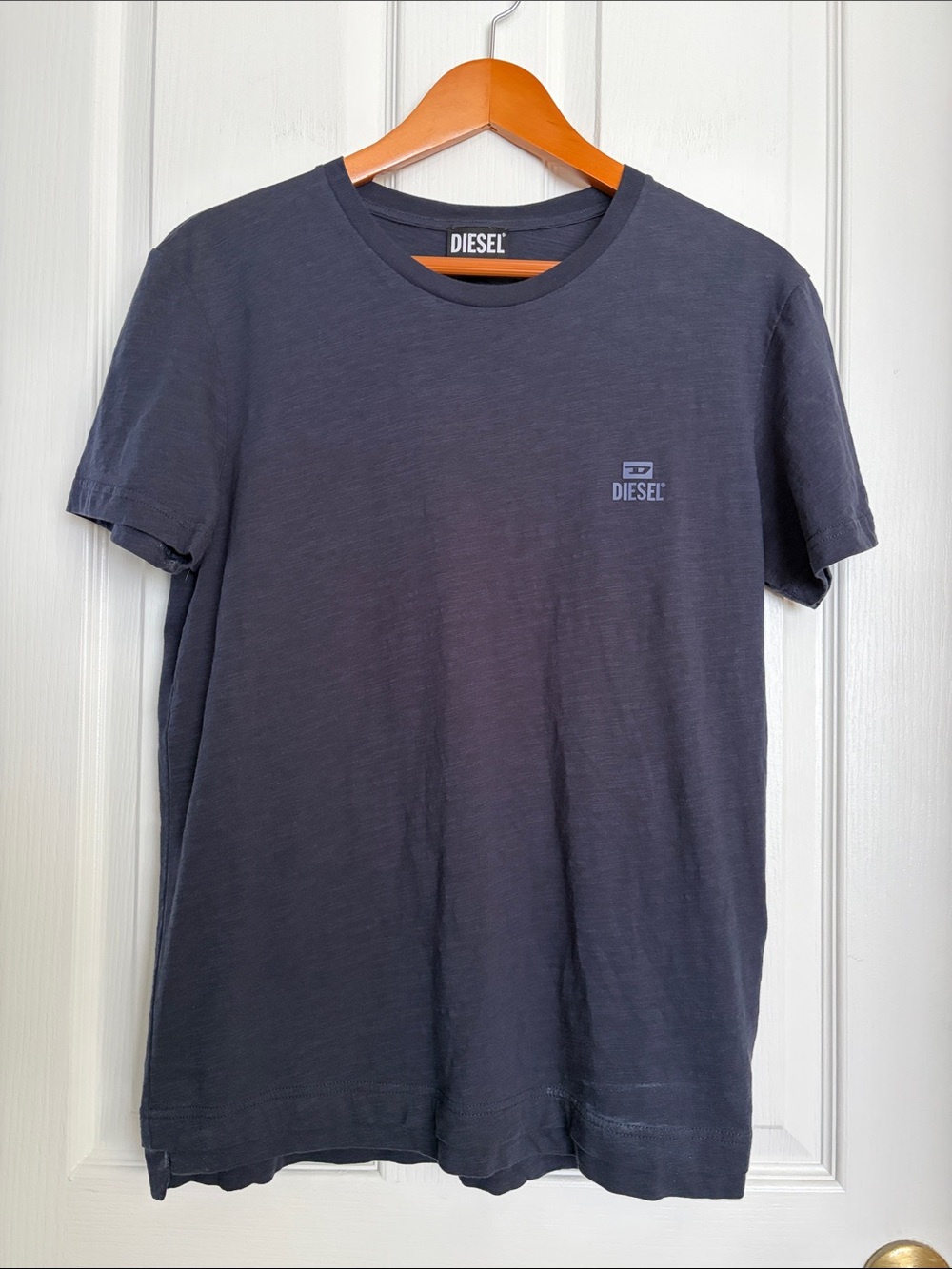 Diesel Navy Blue Logo Crew Neck Tee